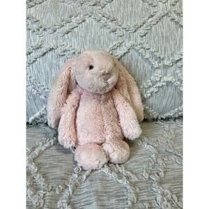 Jellycat Bashful Pink Bunny Rabbit Chime Jingle Rattle Baby Security Toy Plush